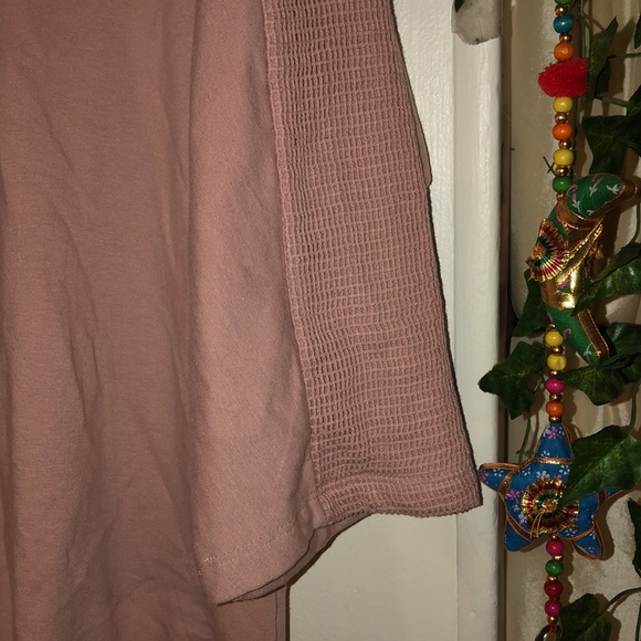 The Sweatshirt Project Sz Sm Crisscross Pink soft Sweatshirt Sweater with mesh - Picture 4 of 8